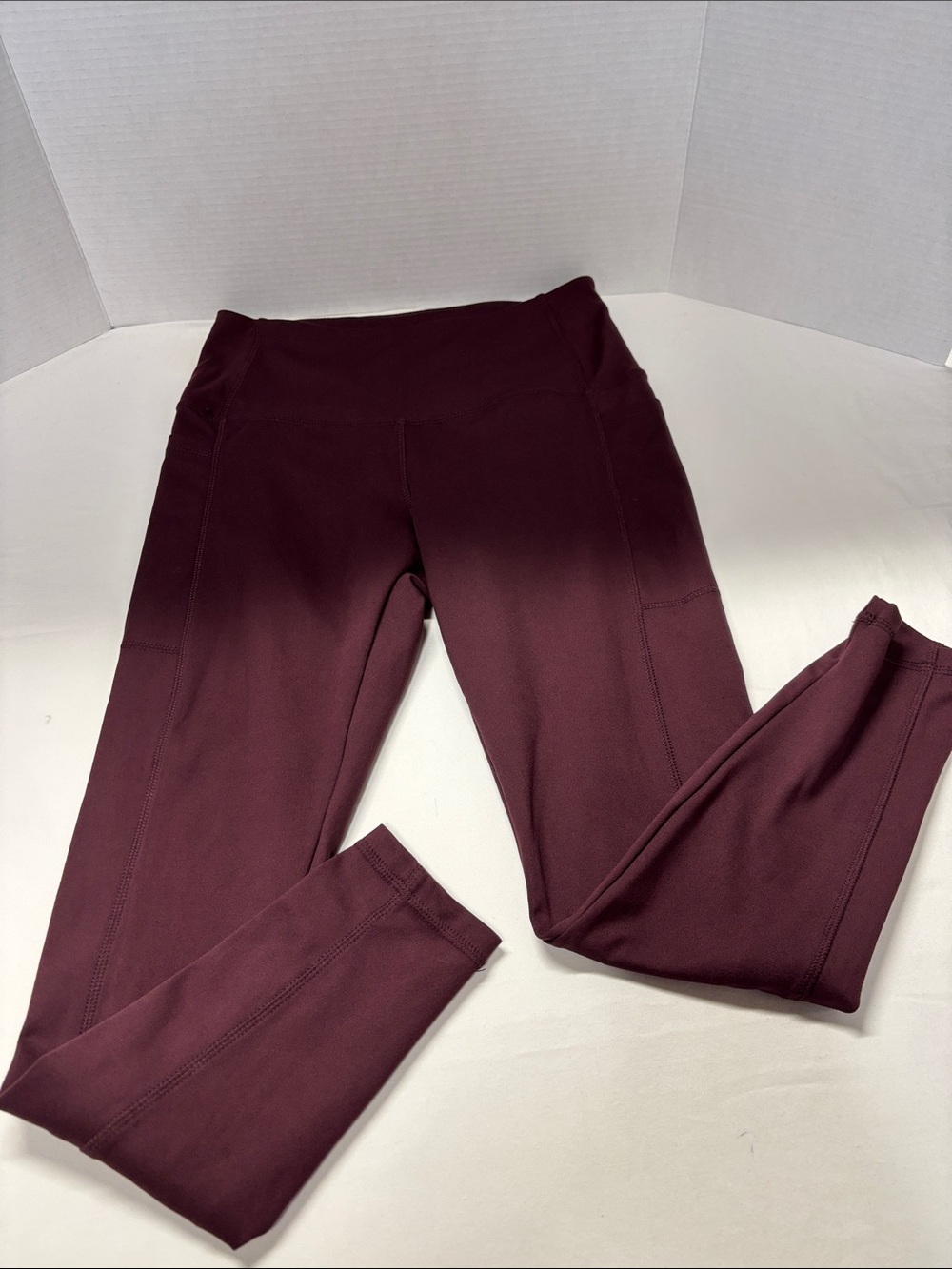 Women's High-Waist Maroon Active Leggings